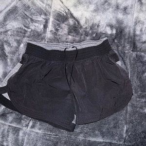 Black/grey champion running shorts